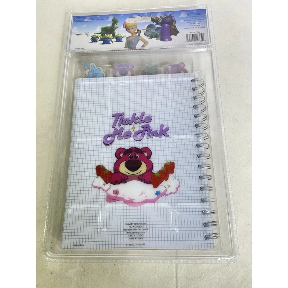 Disney Toy Story Lotso Tab Journal Notebook Spiral with Pen and Note Tabs NEW